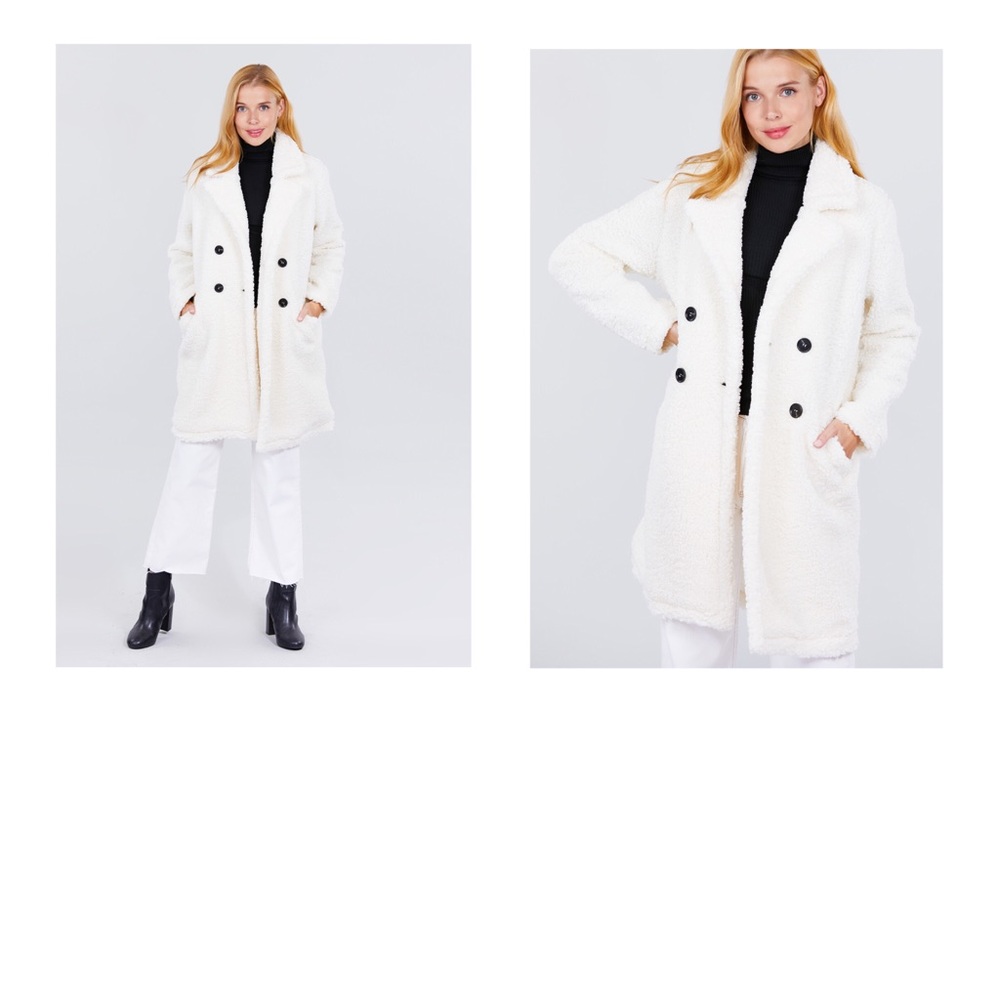 White Faux Fur Coat